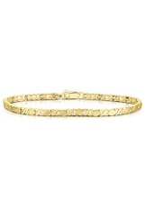 outstanding 10k yellow gold x and o satin high polish bracelet for kids